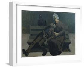 A Bench in Paris, 1960-Osmund Caine-Framed Giclee Print