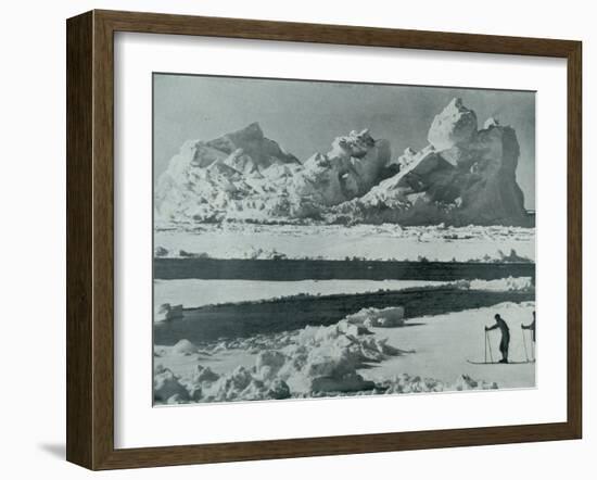 'A Berg Breaking Up in the Pack', c1910?1913, (1913)-Herbert Ponting-Framed Photographic Print