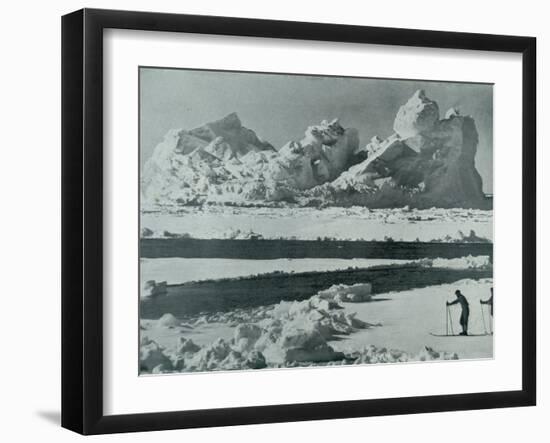 'A Berg Breaking Up in the Pack', c1910?1913, (1913)-Herbert Ponting-Framed Photographic Print