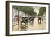 A Berlin Street in the Rain; Berliner Strasse Im Regen-Lesser Ury-Framed Giclee Print