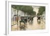 A Berlin Street in the Rain; Berliner Strasse Im Regen-Lesser Ury-Framed Giclee Print