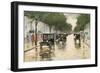 A Berlin Street in the Rain; Berliner Strasse Im Regen-Lesser Ury-Framed Giclee Print
