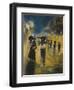 A Berlin Street Scene with Coaches; Kutschen, Berliner Strasse-Lesser Ury-Framed Giclee Print