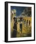 A Berlin Street Scene with Coaches; Kutschen, Berliner Strasse-Lesser Ury-Framed Giclee Print