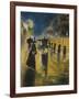 A Berlin Street Scene with Coaches; Kutschen, Berliner Strasse-Lesser Ury-Framed Giclee Print