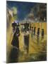 A Berlin Street Scene with Coaches; Kutschen, Berliner Strasse-Lesser Ury-Mounted Giclee Print