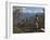 A Bhutanese Man in National Costume Views an Eastern Himalayan Mountain Range from the 11,000-Foot--Nigel Pavitt-Framed Photographic Print