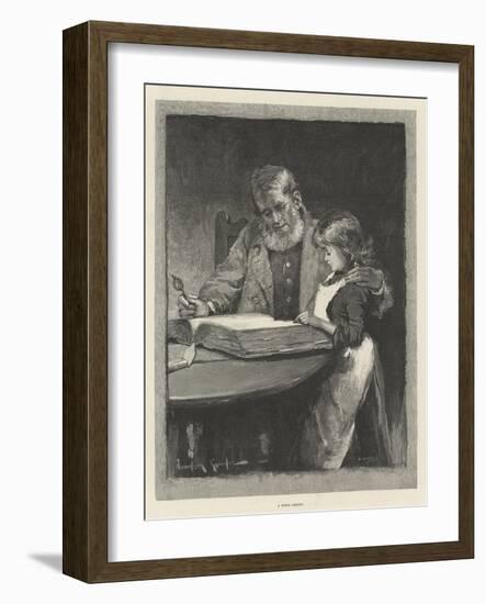 A Bible Lesson-Davidson Knowles-Framed Giclee Print
