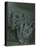 A Biblical Subject, 17th Century-Leonard Bramer-Stretched Canvas