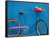 A Bicycle Against a Wall-null-Framed Stretched Canvas