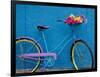 A Bicycle Against a Wall-null-Framed Photographic Print