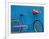 A Bicycle Against a Wall-null-Framed Photographic Print