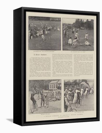 A Bicycle Gymkhana at Esquimalt, British Columbia-null-Framed Stretched Canvas