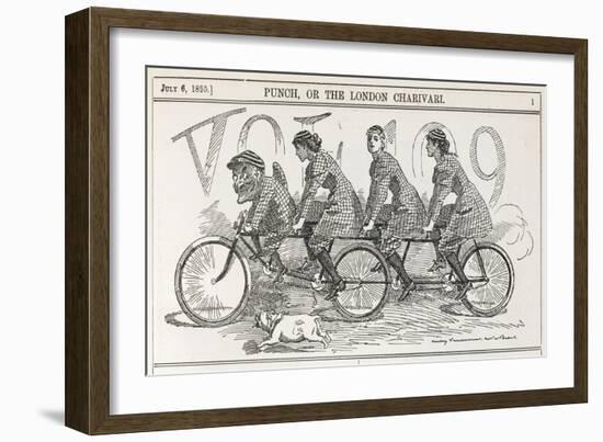 A Bicycle Made for Four-null-Framed Art Print