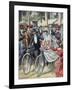 A Bicycle Wedding, 1909-null-Framed Giclee Print