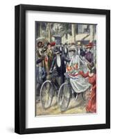 A Bicycle Wedding, 1909-null-Framed Giclee Print