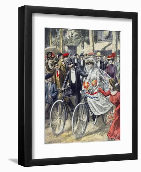 A Bicycle Wedding, 1909-null-Framed Giclee Print