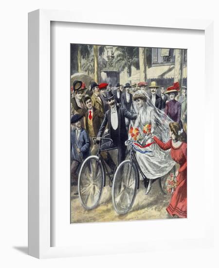 A Bicycle Wedding, 1909-null-Framed Giclee Print