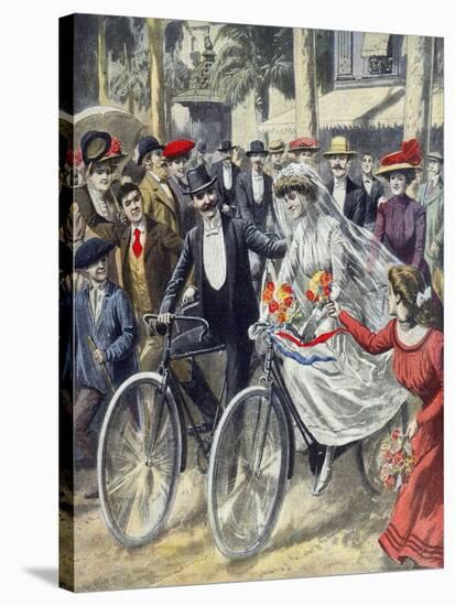 A Bicycle Wedding, 1909-null-Stretched Canvas