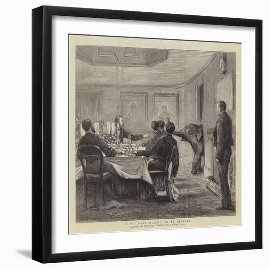A Big Baby Coming in to Dessert-null-Framed Giclee Print
