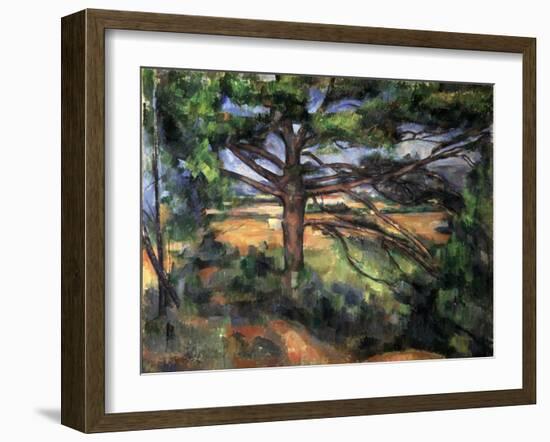 A Big Pine Tree Near Aix, 1895-1897-Paul Cézanne-Framed Giclee Print