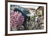 A bike loaded with fresh flowers at the flower market in Mandalay, Myanmar (Burma), Asia-Alex Treadway-Framed Photographic Print