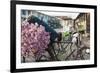 A bike loaded with fresh flowers at the flower market in Mandalay, Myanmar (Burma), Asia-Alex Treadway-Framed Photographic Print