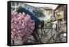 A bike loaded with fresh flowers at the flower market in Mandalay, Myanmar (Burma), Asia-Alex Treadway-Framed Stretched Canvas
