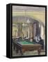 A Billiard Table in a Cafe' in Vienna, Austria 20th Century-null-Framed Stretched Canvas