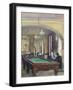 A Billiard Table in a Cafe' in Vienna, Austria 20th Century-null-Framed Giclee Print