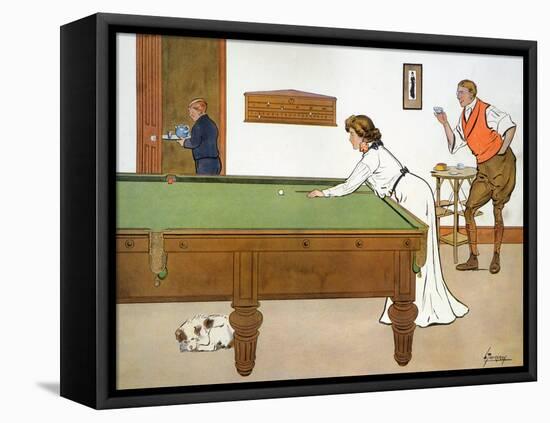 A Billiards Match-Lance Thackeray-Framed Stretched Canvas