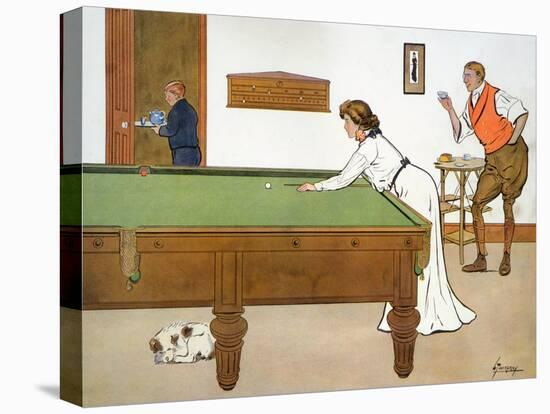 A Billiards Match-Lance Thackeray-Stretched Canvas