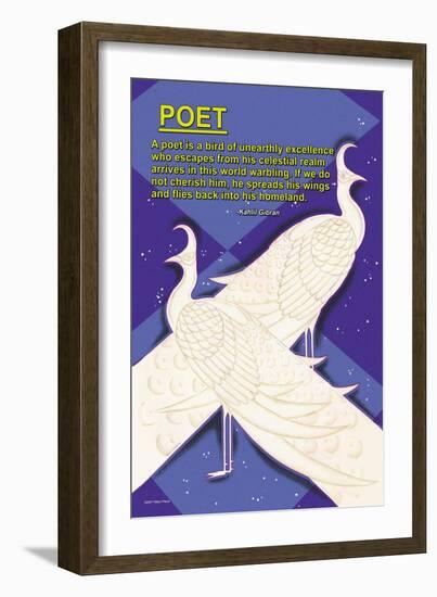 A Bird is a Poet-null-Framed Art Print