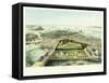 A Bird's Eye View of Boston, 1850-John Bachman-Framed Stretched Canvas