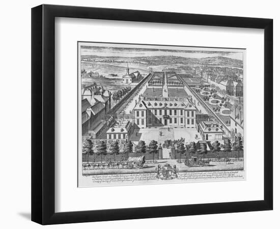 A bird's-eye view of Burlington House, Piccadilly, Westminster, c1707 (1911)-Johannes Kip-Framed Giclee Print