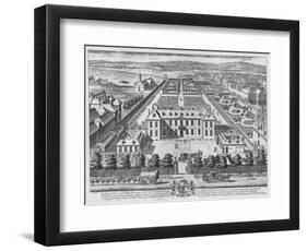 A bird's-eye view of Burlington House, Piccadilly, Westminster, c1707 (1911)-Johannes Kip-Framed Giclee Print