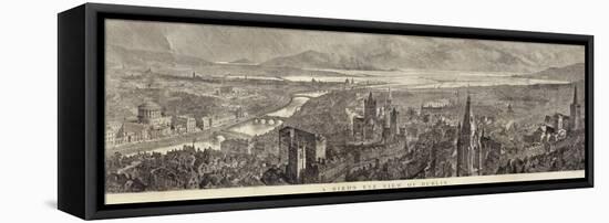 A Bird's Eye View of Dublin-null-Framed Stretched Canvas