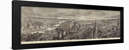 A Bird's Eye View of Dublin-null-Framed Giclee Print