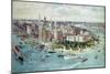 A Bird's Eye View of Lower Manhattan, 1911-Richard Rummell-Mounted Giclee Print