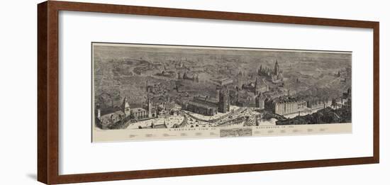 A Bird'S-Eye View of Manchester in 1889-Henry William Brewer-Framed Giclee Print