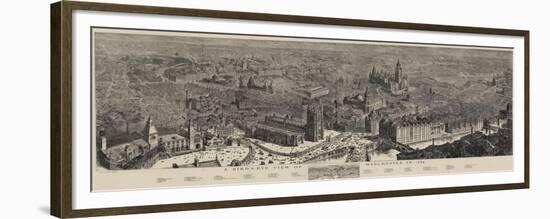 A Bird'S-Eye View of Manchester in 1889-Henry William Brewer-Framed Giclee Print