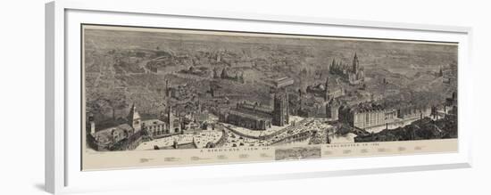 A Bird'S-Eye View of Manchester in 1889-Henry William Brewer-Framed Giclee Print