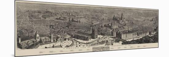 A Bird'S-Eye View of Manchester in 1889-Henry William Brewer-Mounted Giclee Print