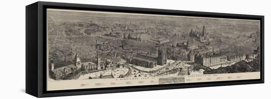 A Bird'S-Eye View of Manchester in 1889-Henry William Brewer-Framed Stretched Canvas