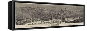 A Bird'S-Eye View of Manchester in 1889-Henry William Brewer-Framed Stretched Canvas