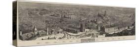 A Bird'S-Eye View of Manchester in 1889-Henry William Brewer-Stretched Canvas