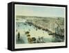 A Bird's Eye View of Philadelphia, Printed by Sarony & Major, New York, 1850-John Bachman-Framed Stretched Canvas