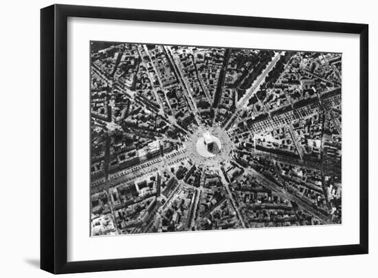 A Bird's Eye View of the Place De L'Etoile and the Arc De Triomphe, Paris, 1931-Ernest Flammarion-Framed Giclee Print