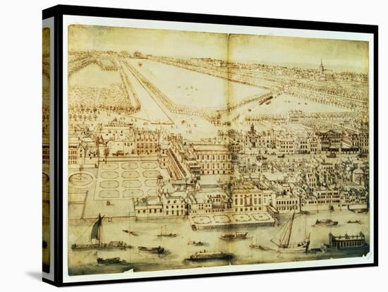 A Bird's Eye View of Whitehall Palace, C.1695-Leonard Knyff-Stretched Canvas