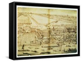 A Bird's Eye View of Whitehall Palace, C.1695-Leonard Knyff-Framed Stretched Canvas